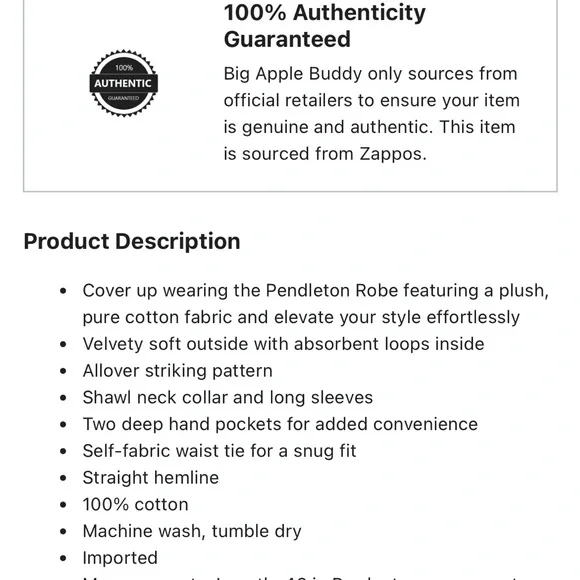 Pendleton Multicolor Patterned Robe - Picture 3 of 12